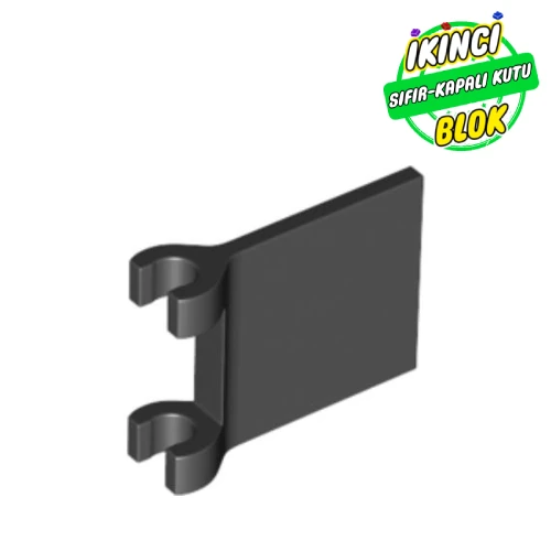 LEGO® 2 x 2 Kare Bayrak Siyah Sıfır
