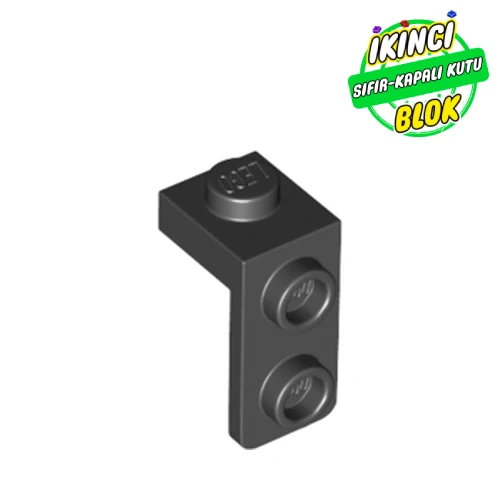 LEGO® Bracket 1 x 1 - 1 x 2 Siyah Sıfır
