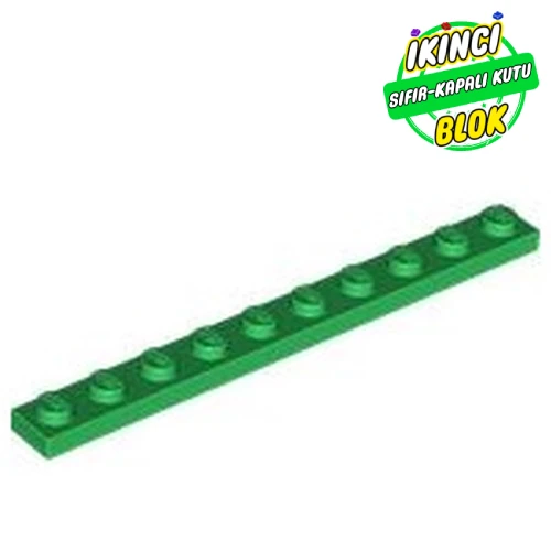 LEGO® Plate 1 x 10 Yeşil Sıfır