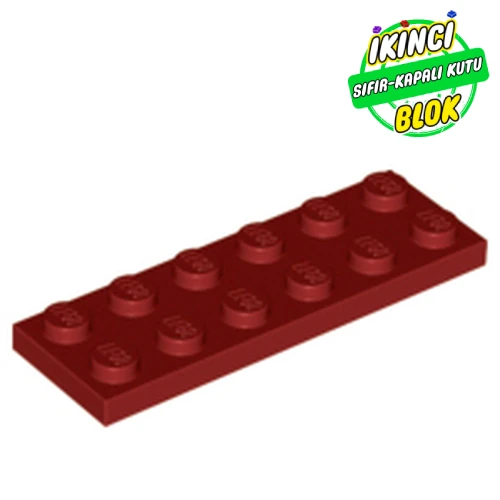 LEGO® Plate 2 x 6 Koyu Kırmızı Sıfır