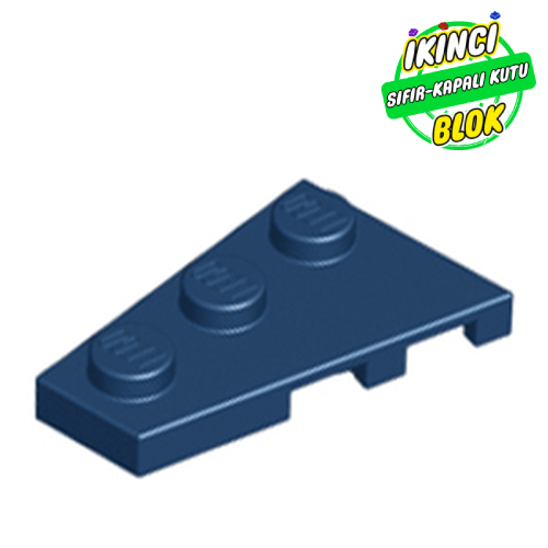 LEGO® 3 x 2 Üçgen Plaka Sol Koyu Mavi Sıfır