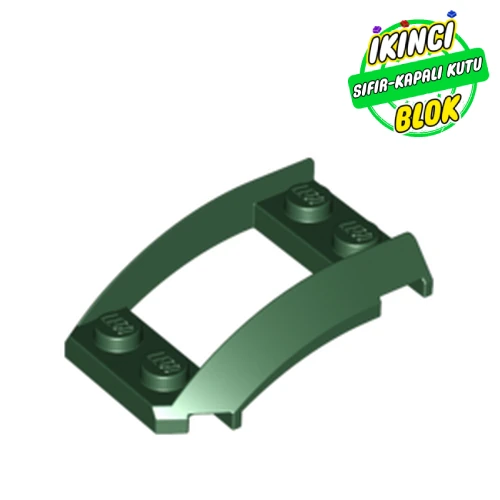 LEGO® 4 x 3 Ortası Boş Eğimli Parça Koyu Yeşil Sıfır