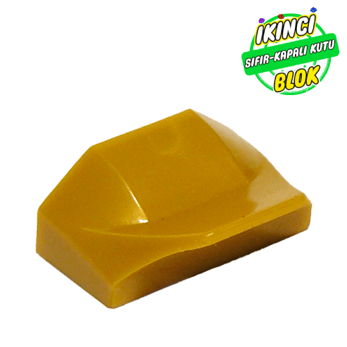 LEGO® 1 x 2 x 2/3 Kanak Bitişi  Parlak Altın Sıfır