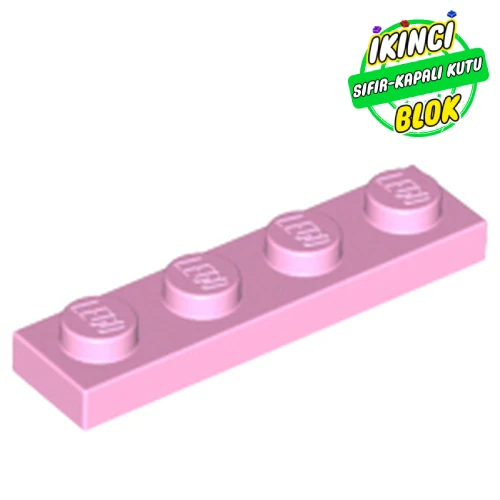 LEGO® Plate 1 x 4 Parlak Pembe Sıfır