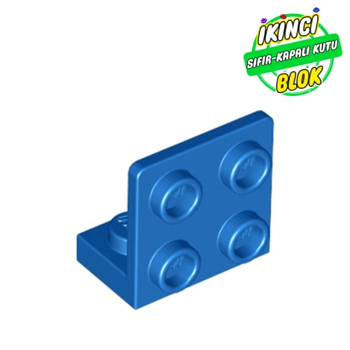LEGO® 1 x 2 ve 2 x 2 Ters yönlü Bağlantı Mavi Sıfır