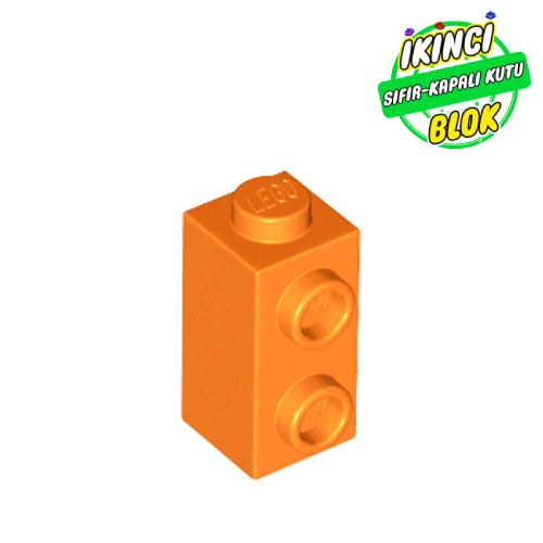LEGO® 1 x 1 x 1 2/3 Modifiye Tuğla 2 Açık Stud Yanda Turuncu Sıfır