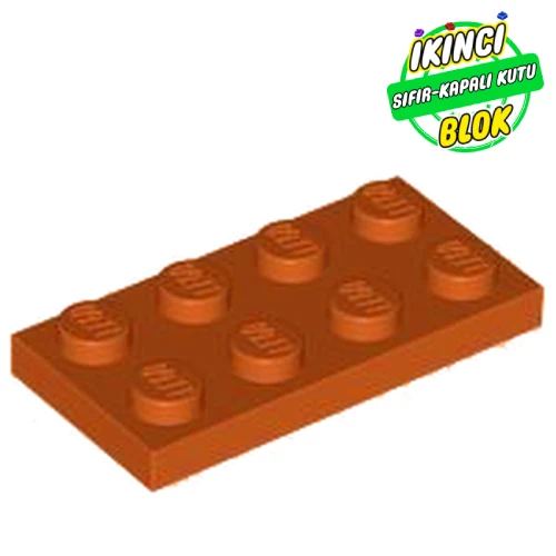 LEGO® Plate 2 x 4 Koyu Turuncu Sıfır