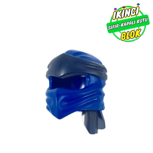 LEGO® Wrap with Long Back Knot, Dark Blue Band Pattern Mavi Sıfır