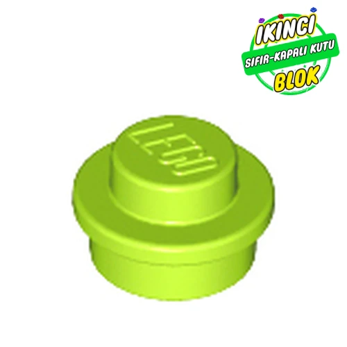 LEGO® Plate Round 1 x 1 with Solid Stud Limon Yeşili Sıfır