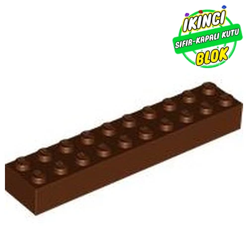 LEGO® Brick 2 x 10 Kırmızımsı Kahverengi Sıfır