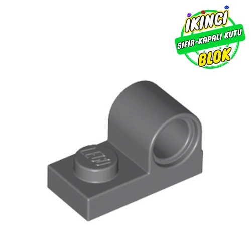 LEGO® Plate Special 1 x 2 with Pin Hole on Top Koyu Mavimsi Gri Sıfır