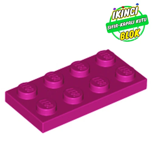 LEGO® Plate 2 x 4 Macenta Sıfır