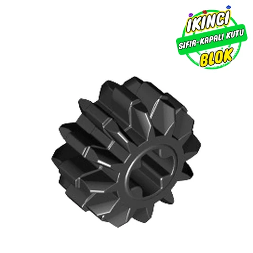 LEGO® Çift Bevel 12 Dişli Dişli Siyah Sıfır