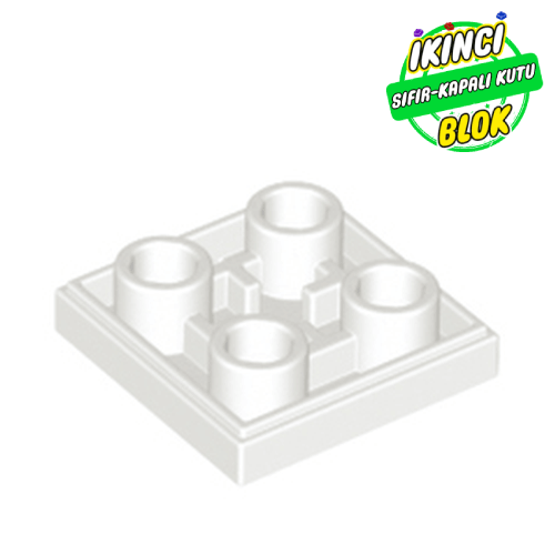 LEGO® 2 x 2 Ters Düz Plaka Beyaz Sıfır