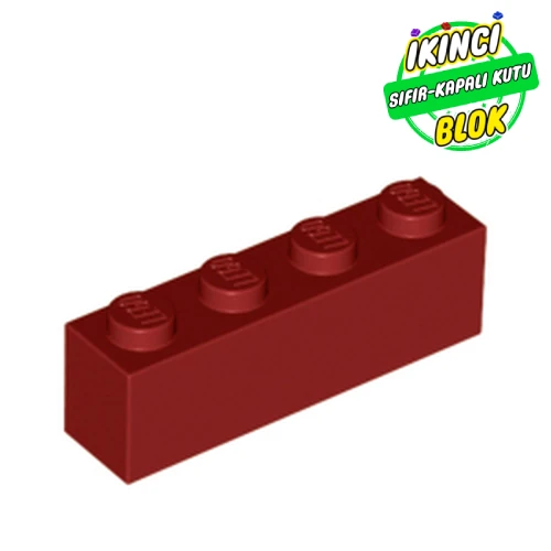 LEGO® Brick 1 x 4 Koyu Kırmızı Sıfır
