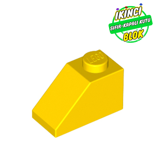 LEGO® 2 x 1 45 Derece Eğimli Parça Sarı Sıfır