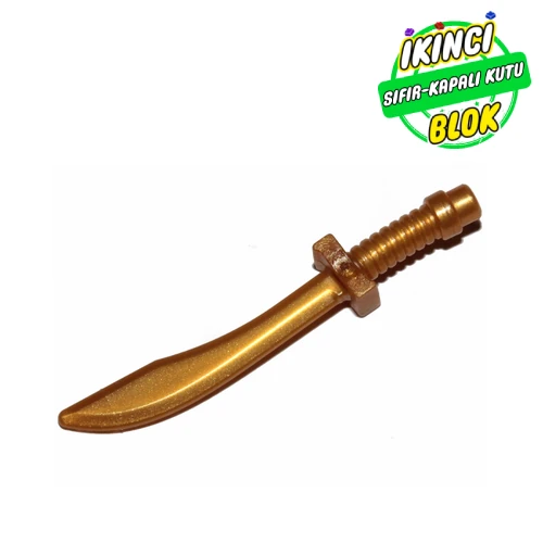 LEGO® Weapon Sword / Saber with Curved Blade and Hilt İnci Altın Sıfır