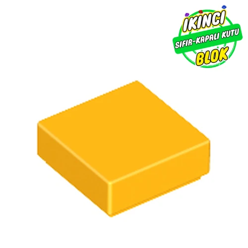 LEGO® Tile 1 x 1 with Groove Parlak Açık Turuncu Sıfır
