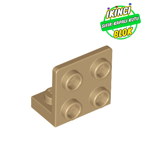 LEGO® 1 x 2 ve 2 x 2 Ters yönlü Bağlantı Koyu Bej Sıfır