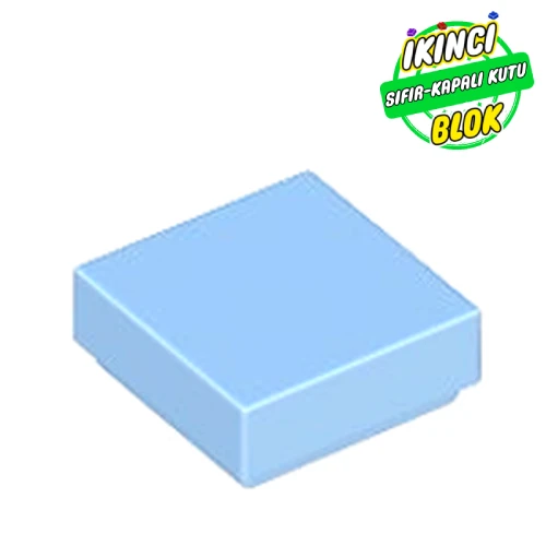 LEGO® Tile 1 x 1 with Groove Parlak Açık Mavi Sıfır