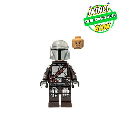 LEGO® Minifigür The Mandalorian / Din Djarin, Dark Brown Outfit, 87610pr0417 Helmet Sıfır sw1258
