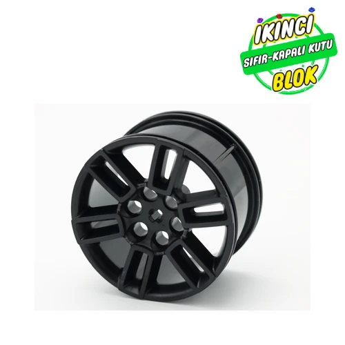 LEGO® Wheel 56 x 34 Technic Racing Medium with 6 Pin Holes, Open Spokes Siyah Sıfır
