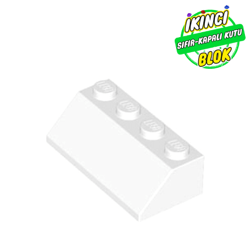 LEGO® 2 x 4 45 Derece Eğimli Parça Beyaz Sıfır