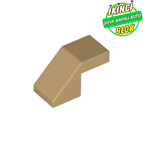 LEGO® 2 x 1 45 Derece Altı Kesik Studsız Eğimli Parça Koyu Bej Sıfır
