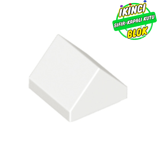 LEGO® 1 x 1 x 2/3 Eğimli Tuğla Beyaz Sıfır