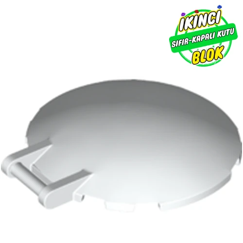 LEGO® Dish 6 x 6 Inverted - No Studs with Handle Beyaz Sıfır