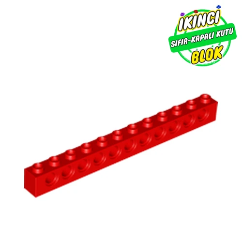 LEGO® Technic Brick 1 x 12 [11 Pin Holes] Kırmızı Sıfır