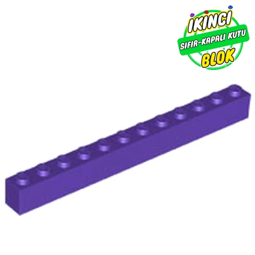 LEGO® Brick 1 x 12 Koyu Mor Sıfır