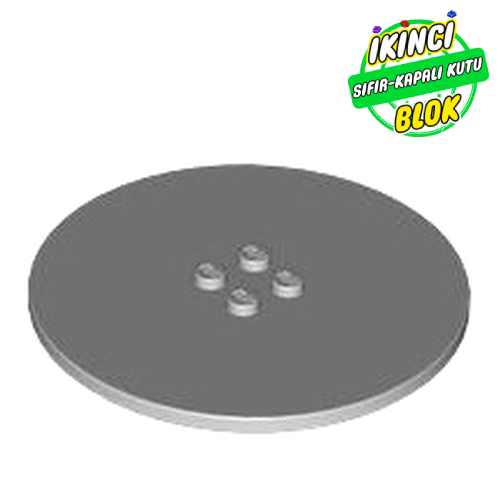 LEGO® 8 x 8 Düz Daire Plaka 4 Stud Merkezli Açık Mavimsi Gri Sıfır