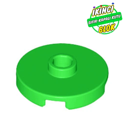 LEGO® Plate Special Round 2 x 2 with Center Stud (Jumper Plate) Parlak Yeşil Sıfır