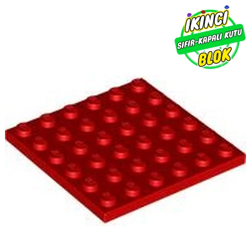LEGO® Plate 6 x 6 Kırmızı Sıfır