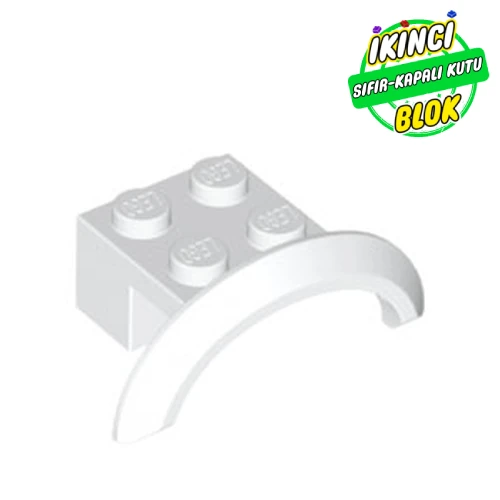 LEGO® 4 x 2 1/2 x 1 Kemerli Çamurluk Beyaz Sıfır