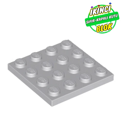 LEGO® Plate 4 x 4 Açık Mavimsi Gri Sıfır