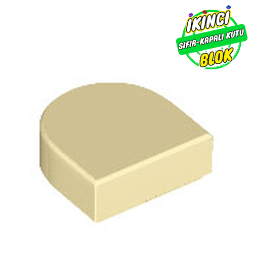 LEGO® 1 x 1 Yarım Daire Düz Plaka Bej Sıfır