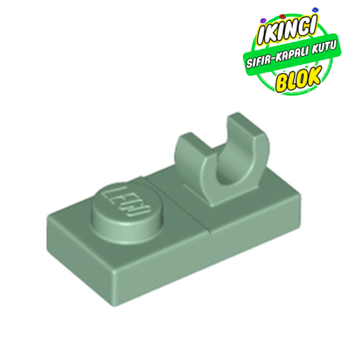 LEGO® 1 x 2 Modifiye Plaka O Bağlantılı Kum yeşili Sıfır