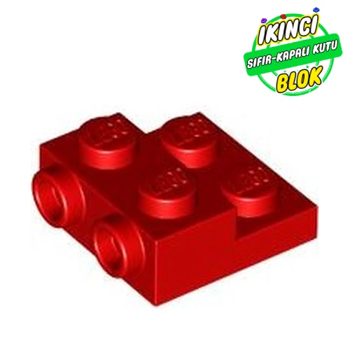 LEGO® 2 x 2 x 2/3 2 Boş Stud Yanda Modifiye Plaka Kırmızı Sıfır