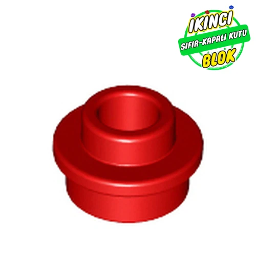LEGO® Plate Round 1 x 1 with Open Stud Kırmızı Sıfır