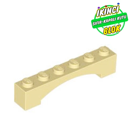 LEGO® Brick Arch 1 x 6 Raised Arch Bej Sıfır