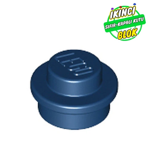 LEGO® Plate Round 1 x 1 with Solid Stud Koyu Mavi Sıfır