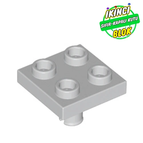 LEGO® Plate Special 2 x 2 with Pin on Bottom Açık Mavimsi Gri Sıfır