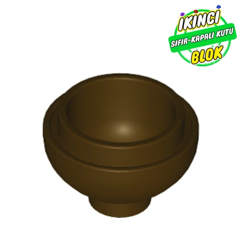LEGO® Brick Round 2 x 2 Dome Bottom [Open Stud] Koyu Kahverengi Sıfır
