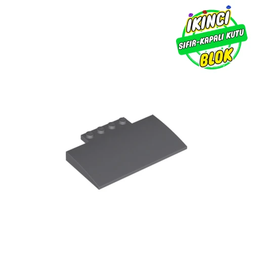 LEGO® Slope Curved 5 x 8 x 2/3, 4 Studs on Top Koyu Mavimsi Gri Sıfır