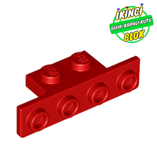 LEGO® 1 x 2 ve 1 x 4 Köşeli Kenarlı Braket Kırmızı Sıfır
