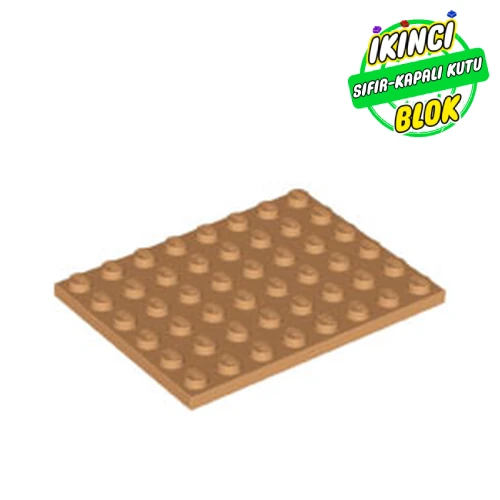 LEGO® Plate 6 x 8 Orta Nugat Sıfır