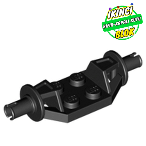 LEGO® 2 x 2 Pimli teker tutuculu Modifiye Plaka Siyah Sıfır