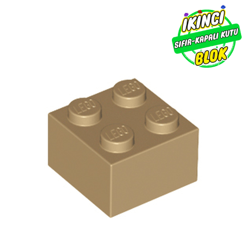 LEGO® 2 x 2 Tuğla Koyu Bej Sıfır